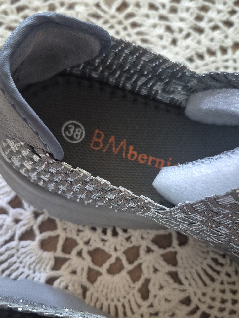 BM bernie Slip-On Woven Sneakers in Light Gray - Picture 6 of 6